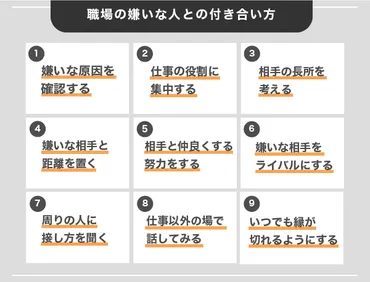 状況別】嫌いな人とストレスなしで付き合う方法16選 