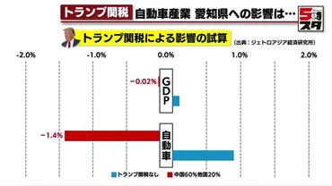 トランプ関税が発令 ジェトロが日本への影響を試算 シナリオによっては自動車産業への打撃も(愛知のニュース（テレビ愛知）) 