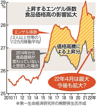 エンゲル係数高騰！日本の食費はなぜ上がり続けるのか？家計を直撃する物価上昇とは！？