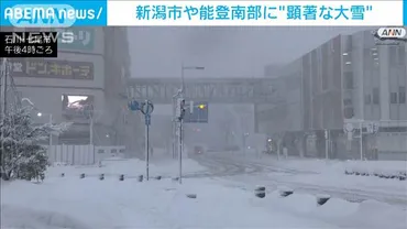 速報】新潟県と石川県に゛顕著な大雪に関する情報゛大規模な交通障害発生の恐れ 