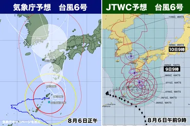 台風の予測は気象庁と米軍どちらが当たるか？