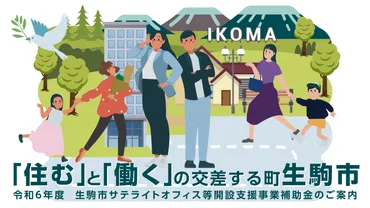 申請の受付は終了しました】令和年度生駒市サテライトオフィス等開設支援事業補助金