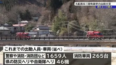 山林火災、日目となる日にようやく鎮火避難指示解除岩手・大船渡市三陸町