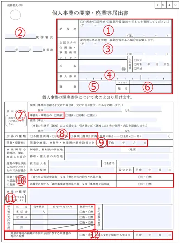 個人事業主フリーランス向け】開業届の書き方