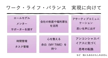 ワーク・ライフ・バランスとは？実現するための３つのポイント