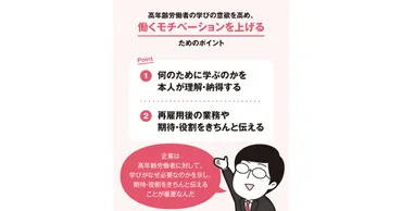 培ってきた経験に新たなスキルを付け足す高年齢労働者の「学び直し」を支援する