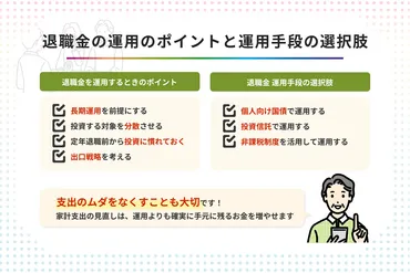 退職金の運用はどうする失敗しないコツとおすすめの運用方法を解説