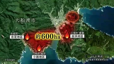 全部燃えるんだ」住民の悲痛な声山林火災で人に避難指示焼損地域で人遺体発見大船渡市の空を覆う煙