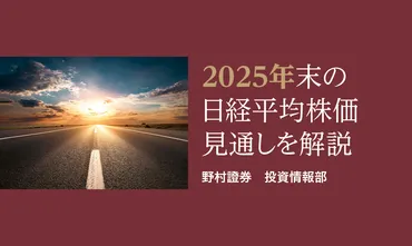 年末の日経平均株価は円を予想「値上げ×数量×市場規律」効果に期待