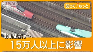 東北新幹線「こまち」と「はやぶさ」走行中にまた連結分離新幹線路線止まり大混乱(テレビ朝日系())