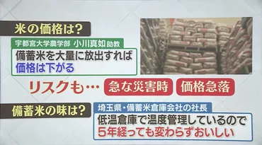 備蓄米を放出価格高止まりのコメ今後はどうなる?専門家はリスクも指摘