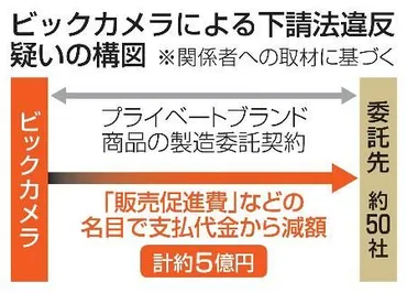 ビックカメラ下請法違反で勧告へ委託業者への代金減額、公取委:東京新聞デジタル