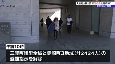 山火事】大船渡市の山林火災日目避難指示全解除火災の大きな爪痕も明らかに岩手