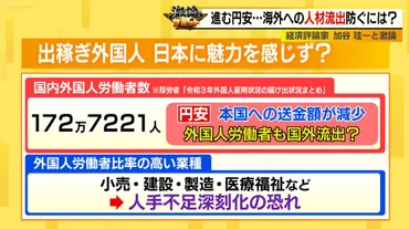 円安、低賃金で増加する海外への人材流出…どう防ぐ?識者の多彩な意見