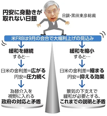 止まらぬ円安、黒田氏発言に注目日銀が、日に政策決定会合:朝日新聞