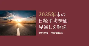 年末の日経平均株価は円を予想「値上げ×数量×市場規律」効果に期待