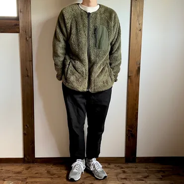 まさに着る毛布!ワークマンのストレッチフリースノーカラージャケット(着画あり)