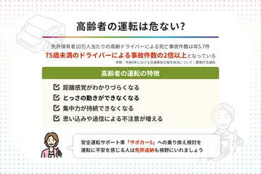高齢者の運転は危ない現状やリスク、事故防止に必要な対策を解説
