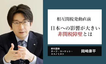 米トランプ政権による相互関税発動迫る日本への影響が大きい非関税障壁とは野村證券・岡崎康平