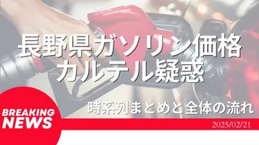 長野県ガソリン価格カルテル疑惑:時系列まとめと全体の流れ
