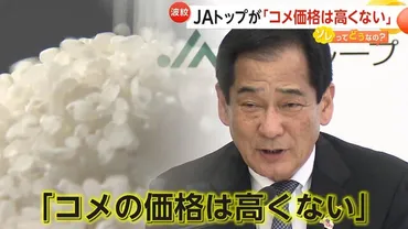 トップ「米価格は高くない」発言が波紋「長年にわたり販売価格が生産コストを賄えない状態」生産者と消費者の意識にギャップ(プライムオンライン)