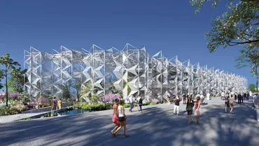 リードアーキテクトは永山祐子氏、年大阪・関西万博〈ウーマンズパビリオン〉はドバイ万博日本館の「組子ファサード」を再利用