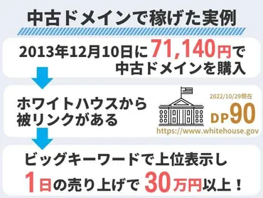 ヵ月で上位表示】中古ドメインとは?日万稼げた方法