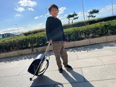 重すぎるランドセルが゛キャスター付き゛に小学生が考案した「さんぽセル」に反響