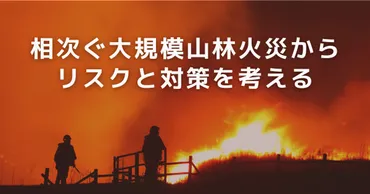 相次ぐ大規模山林火災の被害からリスクと対策を考える