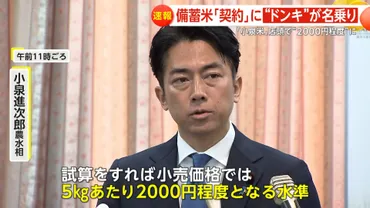 小泉進次郎氏、備蓄米放出で米価対策？政治決断の真意と今後の課題を探る？米不足と米価高騰への対応：小泉農水相の政治決断と流通改革への挑戦