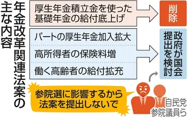 自民党のホンネは「参院選前に年金改革法案を出すな」?影響を恐れる改選議員…厚生年金の活用案も消す:東京新聞デジタル
