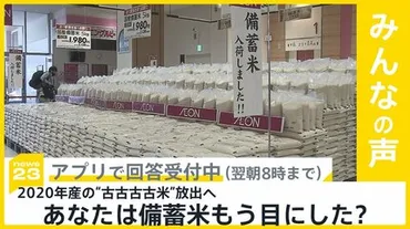 小泉農林水産大臣が備蓄米を追加で20万トン放出へ…備蓄米もう目にした?【news23】