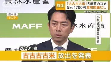 5年前の「古古古古米」も…備蓄米20万t追加放出 5kg1700円 食用問題なし(テレ朝news)