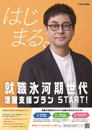 就職氷河期世代活躍支援プラン」はじまる。