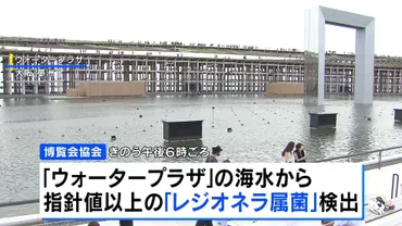万博ウォータープラザの海水から「レジオネラ属菌」検出 水上ショー中止