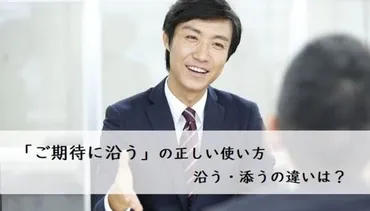 ご期待に沿う」の正しい使い方 沿う・添うの違いは?