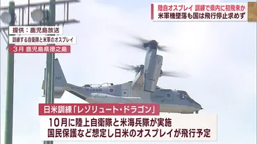 陸自オスプレイ、飛行再開へ/与那国事故は「操作ミス」/米軍機は奄美・福岡に飛来 – QAB NEWS Headline