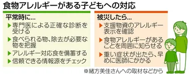 能登半島地震とアレルギー対応、どうすれば？(対策と備えの重要性？)被災地のアレルギー対応、課題と対策
