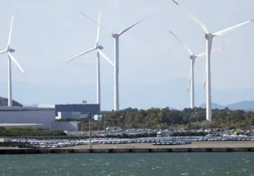 □トヨタ自動車が工場に風力発電設置