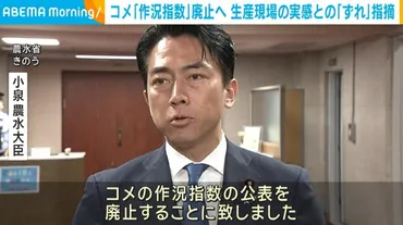 農林水産省、コメ「作況指数」廃止へ 生産現場の実感との「ずれ」指摘(ABEMA TIMES)