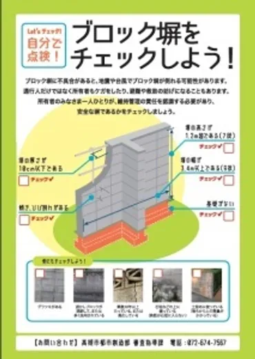高槻市ブロック塀等の安全確保に向けた手引き