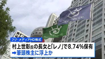 フジ・メディアHDの筆頭株主に村上世彰氏の長女か 株式8%あまりを取得