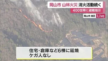 山火事が最近多いな…」岡山市と愛媛・今治市で山林火災 一部住民に避難指示も 一夜明けても延焼続く