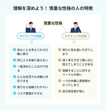 慎重な性格の特徴は？ 就活のプロが実際の印象と自己PR方法を解説 