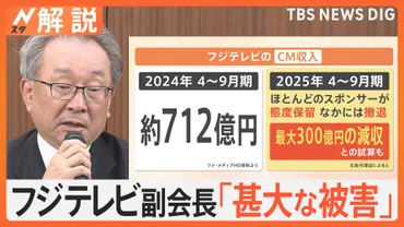返金作業もう地獄です」フジテレビ 相次ぐCM取りやめ、300億円減収試算も【Nスタ解説】 