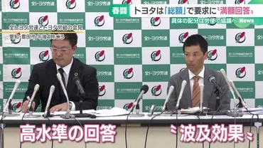 トヨタ自動車゛満額回答゛ に労組「波及効果を期待」 他業種大手からも高水準の回答相次ぐ 春闘