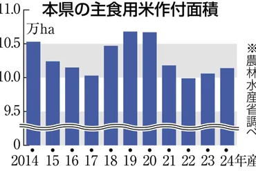 主食用米の需要拡大…新潟県2024年産米の作付面積0・8％増、2年連続増える 農林水産省・9月15日時点 