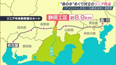リニア中央新幹線 静岡工区問題の行方：川勝知事辞職と今後の展望は？静岡工区を巡る水問題、対立の歴史と今後の課題