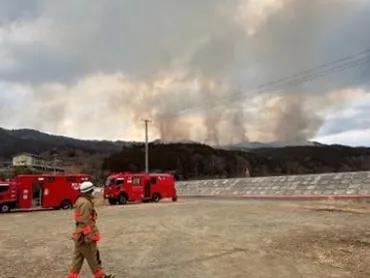 岩手県大船渡市の林野火災における町消防本部の緊急消防援助隊派遣報告