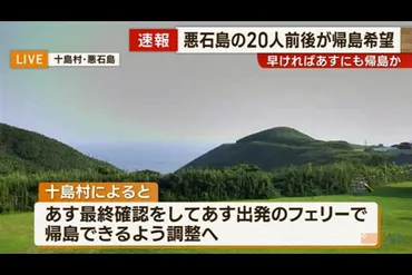 トカラ列島 群発地震 悪石島 帰島は？島民の不安と支援の現状を解説？群発地震に見舞われた悪石島の現状、島民の苦悩と帰島への道のり。